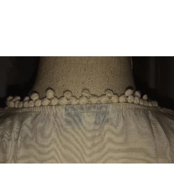 Cream Sleeveless Coquette Blouse NEXT UK 10 Broderie Anglaise Trim Ball Buttons. - Picture 5 of 11